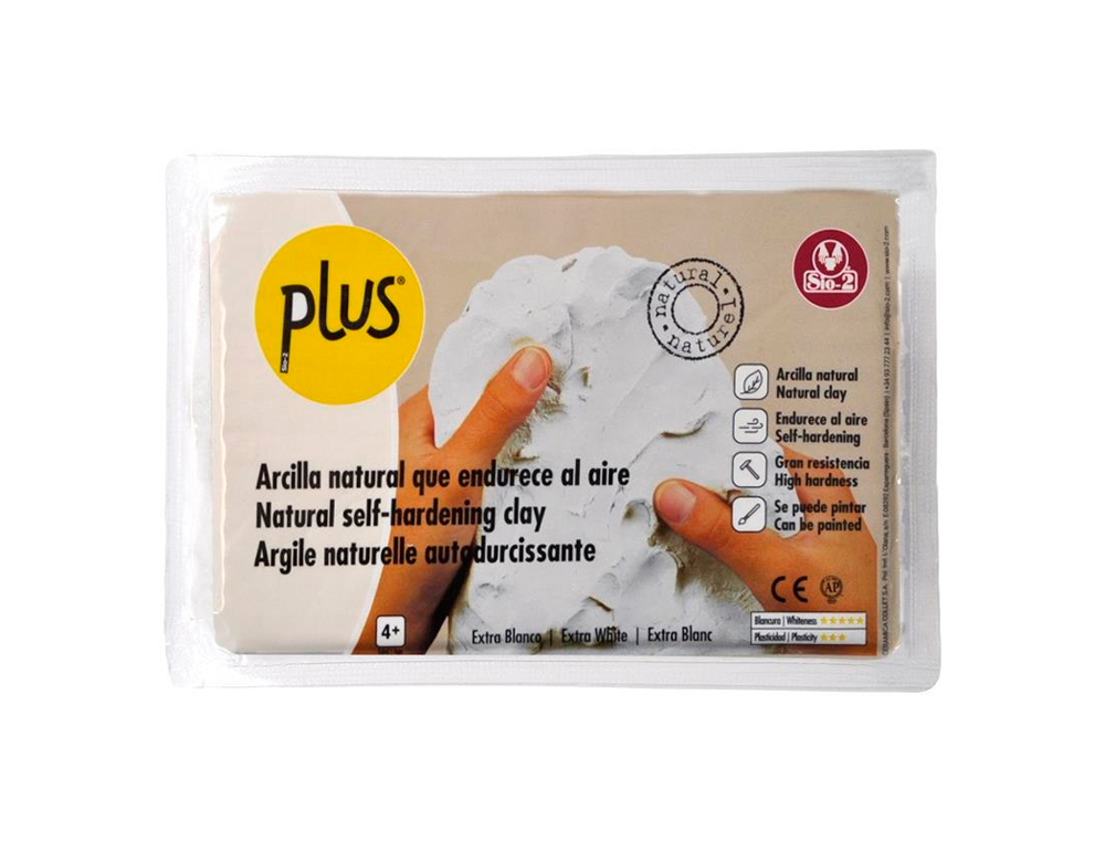 PASTA DE MODELAR SIO-2 PLUS EXTRA COLOR BLANCO PAQUETE DE 1 KG
