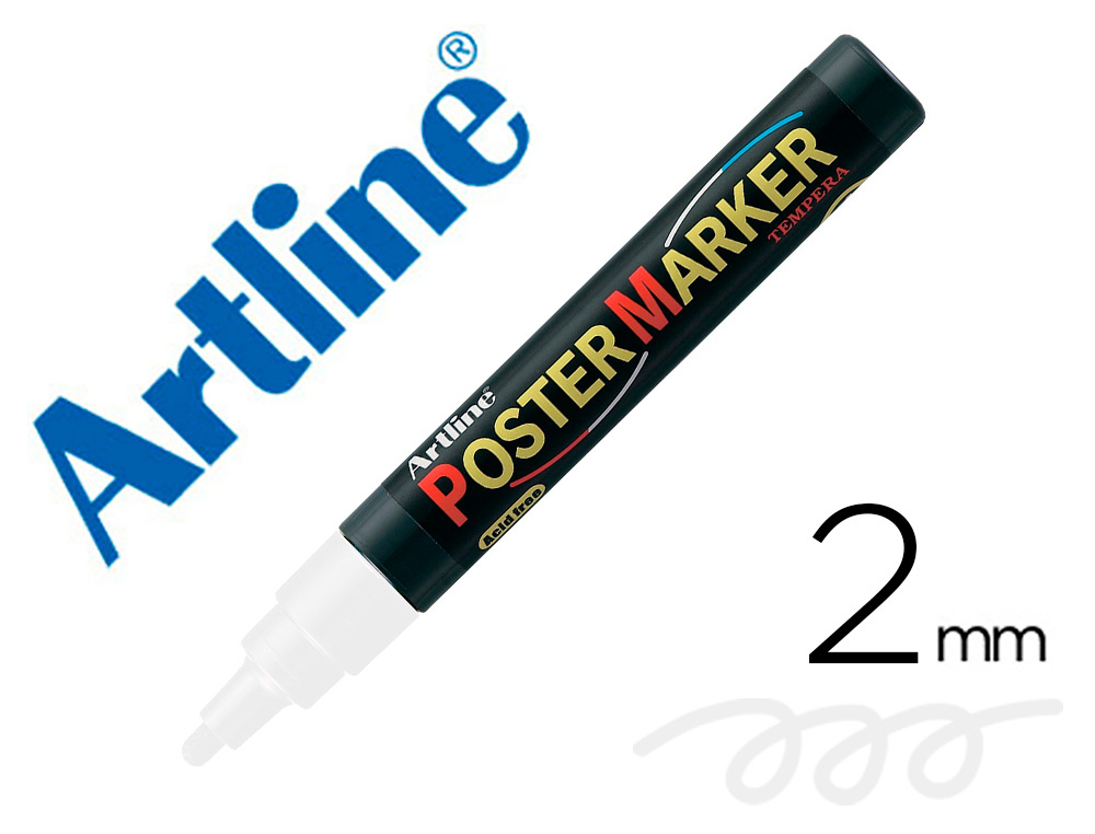 ROTULADOR ARTLINE POSTER MARKER EPP-4-BLA PUNTA REDONDA 2 MM COLOR BLANCO