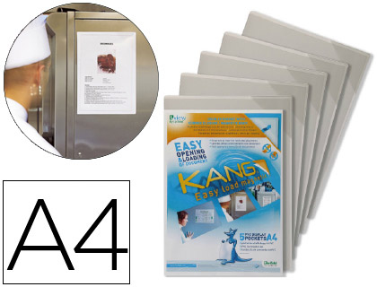 FUNDA DE PRESENTACION DJOIS MAGNETICA RIGIDA Y ANTI REFLEJO DIN A4 PACK DE 5 UNIDADES