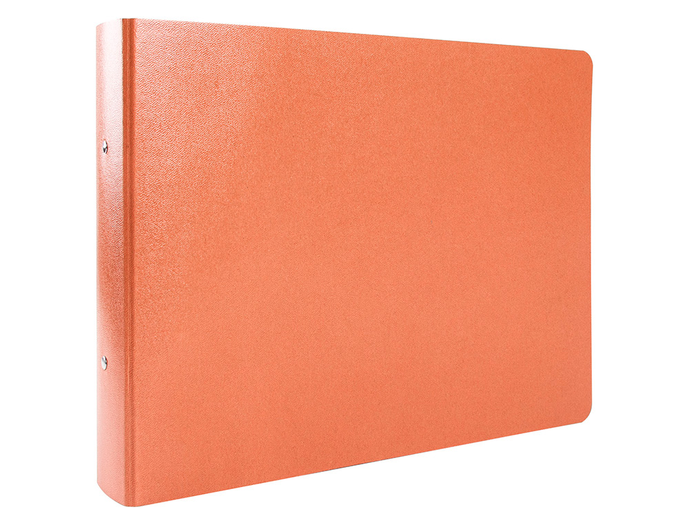 CARPETA DE 2 ANILLAS 40MM REDONDAS LIDERPAPEL CUARTO APAISADO CARTON CUERO