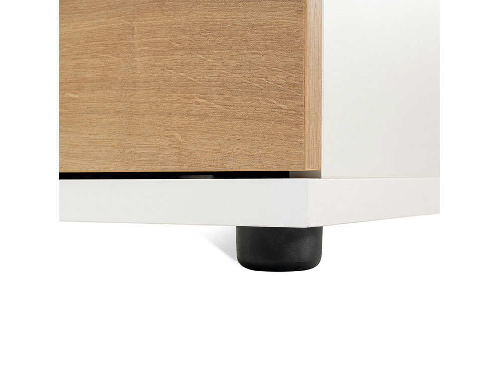 CAJONERA ROCADA CON DOS CAJONES Y UN CARPETERO SERIE STORE 60X50X72 CM ACABADO AW04BLANCO/BLANCO
