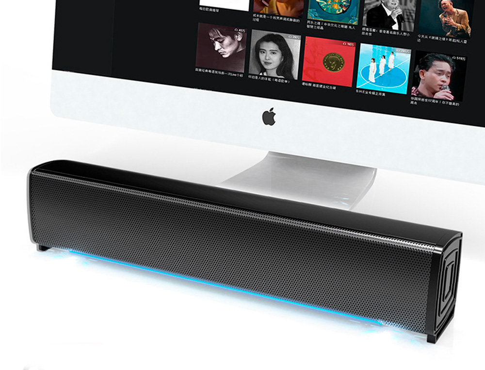 BARRA DE SONIDO Q-CONNECT PARA PC CON ILUMINACIÓN LED COLOR NEGRO