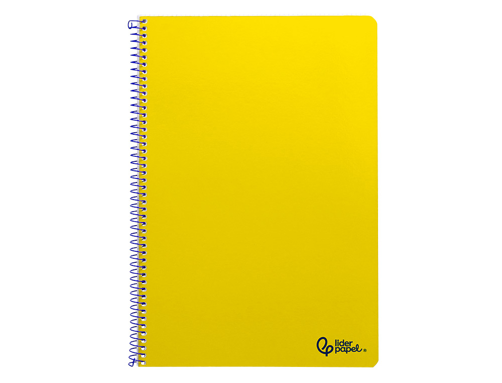 CUADERNO ESPIRAL LIDERPAPEL A4 SMART TAPA BLANDA 80H 75GR PAUTA 2,5MM CON MARGEN COLOR AMARILLO