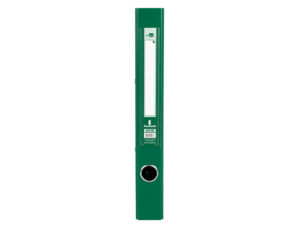 MODULO LIDERPAPEL 4 ARCHIVADORES FOLIO 2 ANILLAS MIXTAS 25MM VERDE