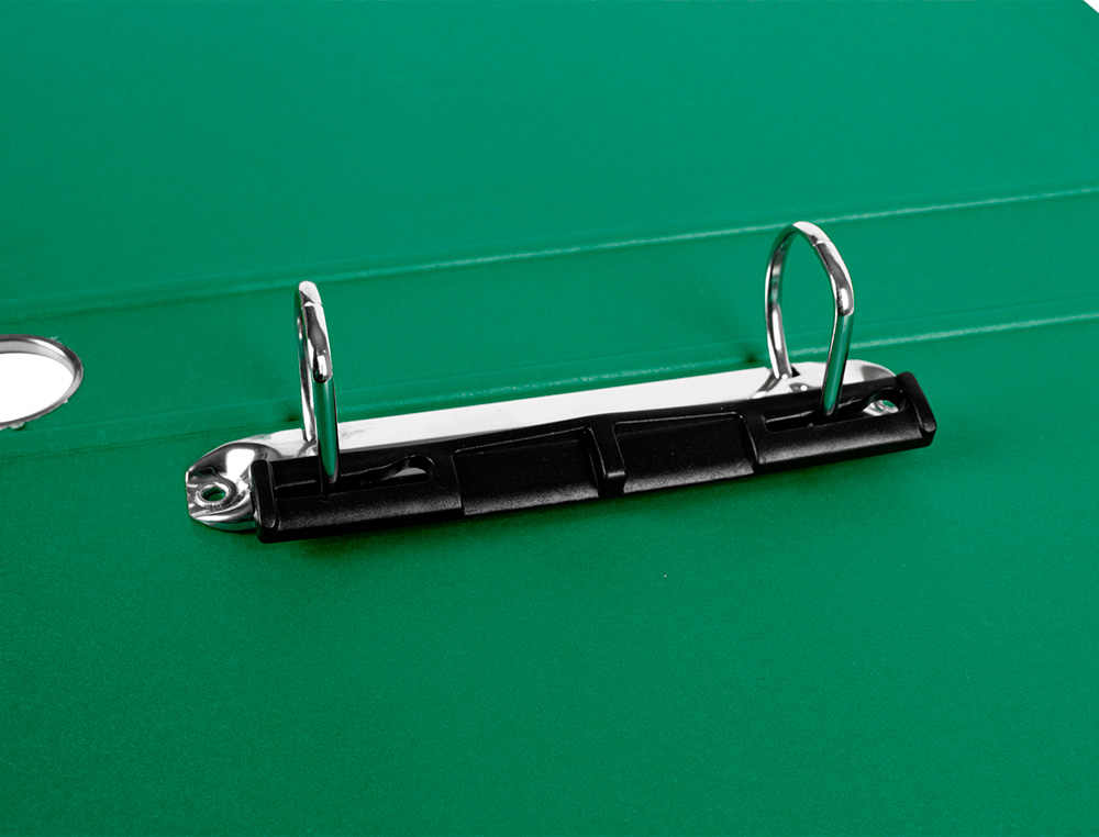 MODULO LIDERPAPEL 4 ARCHIVADORES FOLIO 2 ANILLAS MIXTAS 25MM VERDE