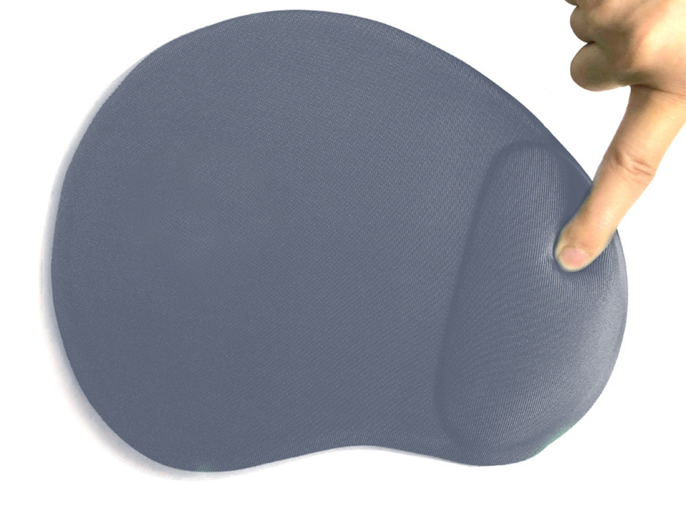 ALFOMBRILLA PARA RATON Q-CONNECT CON REPOSAMUECAS ERGONOMICA DE GEL GRIS OSCURO 262X225X25 MM