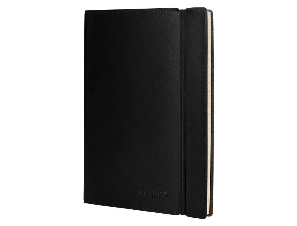 LIBRETA INDICE LIDERPAPEL SIMILPIEL A5 120 HOJAS 70G/M2 COLOR NEGRO