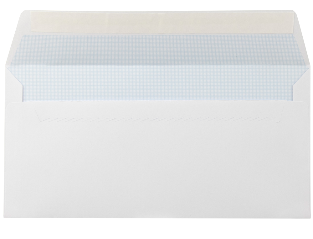 SOBRE LIDERPAPEL N 9 BLANCO COMERCIAL NORMALIZADO 120X176 MM TIRA DE SILICONA PAQUETE DE 25 UNIDADES