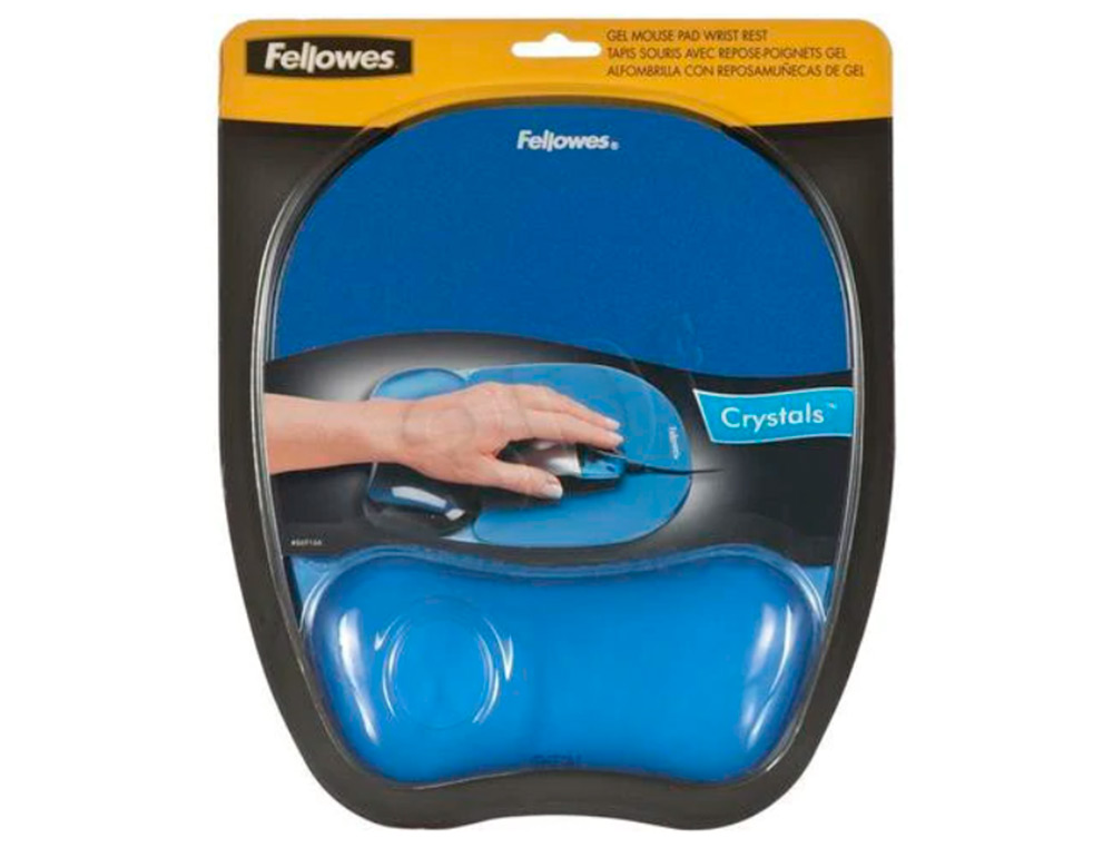 ALFOMBRILLA PARA RATON FELLOWES AZUL CON REPOSAMUÑECA DE GEL